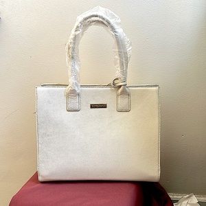 Joy & Iman White Tote Bag